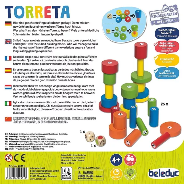 Torreta - Lernspiel für Zuhause - Beleduc 22451, bekannt aus dem Kindergarten 2