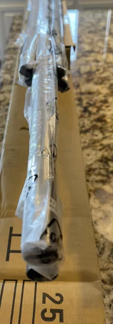Pottery Barn Pewter Curtain Double Rod & Wall Bracket, Large, .75" 60-108" - NEW