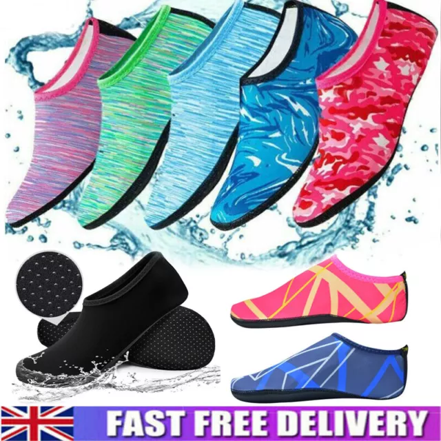 Water Shoes Mens Womens Quick Dry Aqua Socks Beach Swim Non Slip Wetsuit Size UK