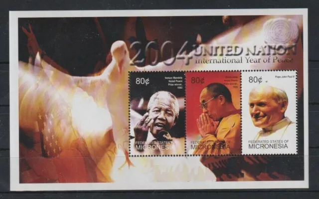 153.MICRONESIA 2004 Briefmarke M/S United Nations International Jahr Von Paece .