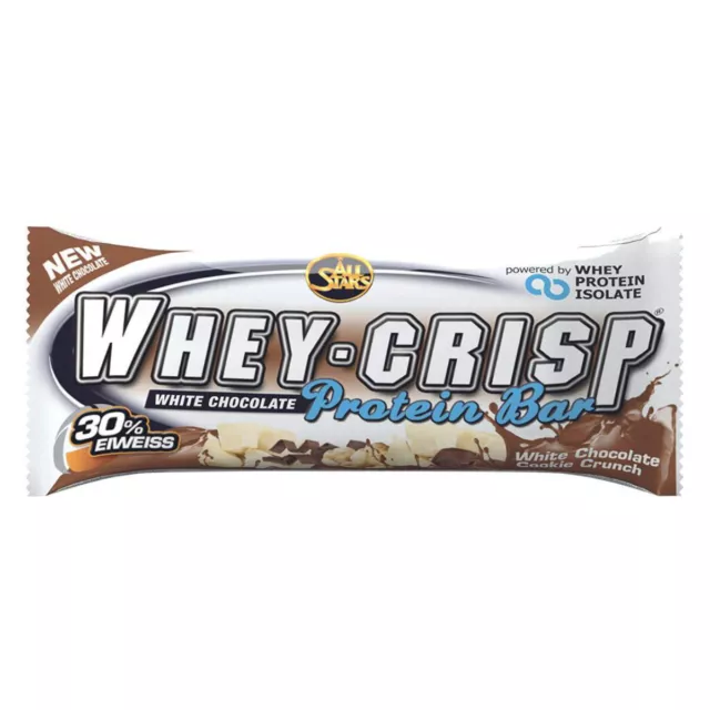 Allstars Whey Crisp Blanco Chocolate Galleta Crunch Barras de Proteína