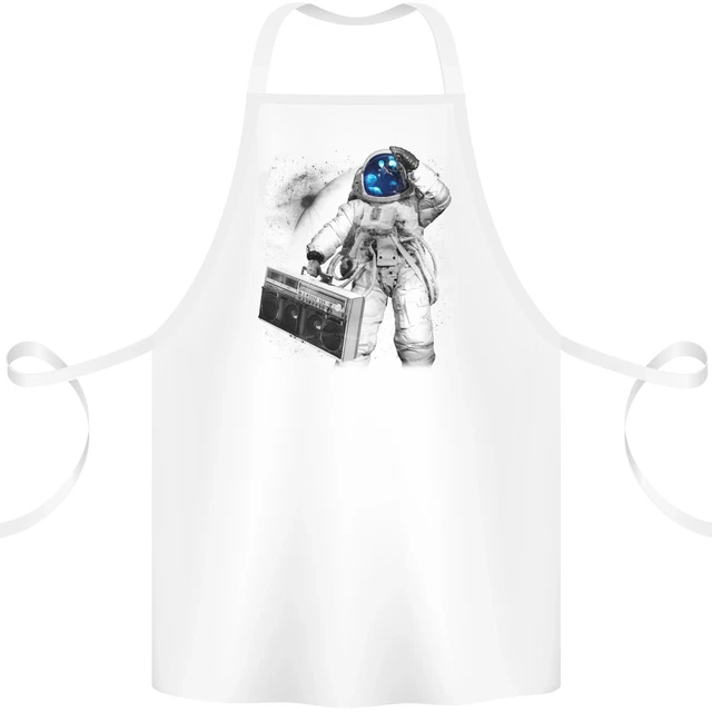 Space Ghetto Blaster Astronaut Musica Grembiule Cotone 100% Biologico