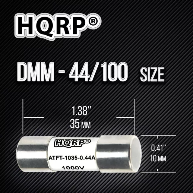 HQRP Dmm-44/100 Action Rapide Multimètre Fusible 440mA 1000V pour Bussmann 3