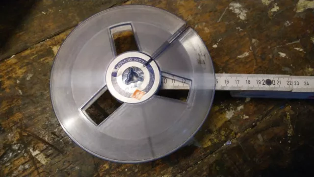 Agfa Tonband 15 cm Leerspule blau ohne Band