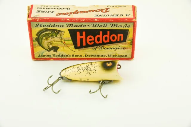 VINTAGE HEDDON BABY Lucky 13 Silver Scale Antique Fishing Lure in Box JJ16  $3.25 - PicClick