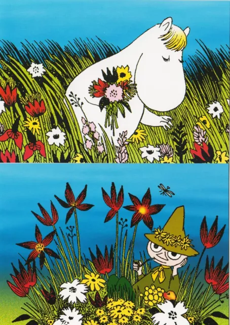 Moomin Troll Summer Official Finland Post 2 Mint Postcards 2007