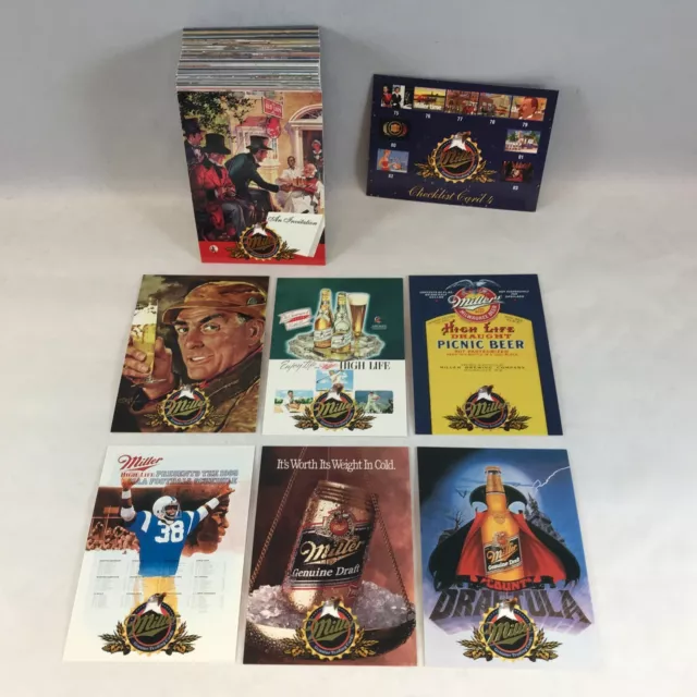 MILLER GENUINE BEER Collector Cards: A COMPANY HISTORY Complete Trading Card Set