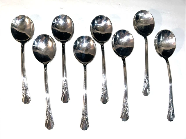 6 WM ROGERS AVALON Cabin Silverplate Individual Cocktail Seafood