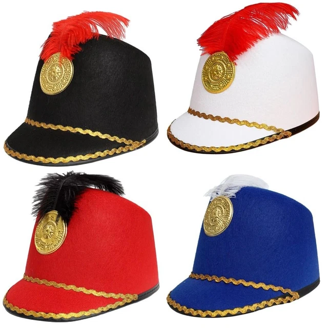 Dress Up America Red Marching Band Hat – Adult Unisex, One Size, Costume Cap