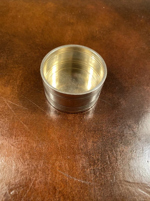 Sterling Silver Salt w/Monogram "E" and Decorative Sides
