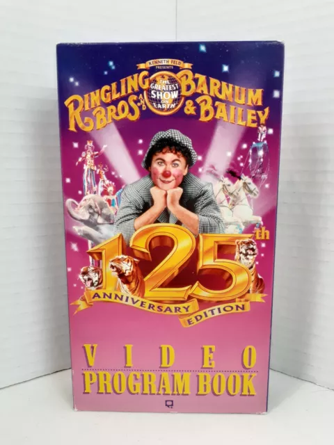 Ringling Brothers Barnum & Bailey Circus VHS 125th Edition Video Program Book