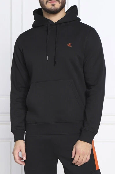 Calvin Klein Jeans Felpa Uomo Logo Tape  Cappuccio  Nera