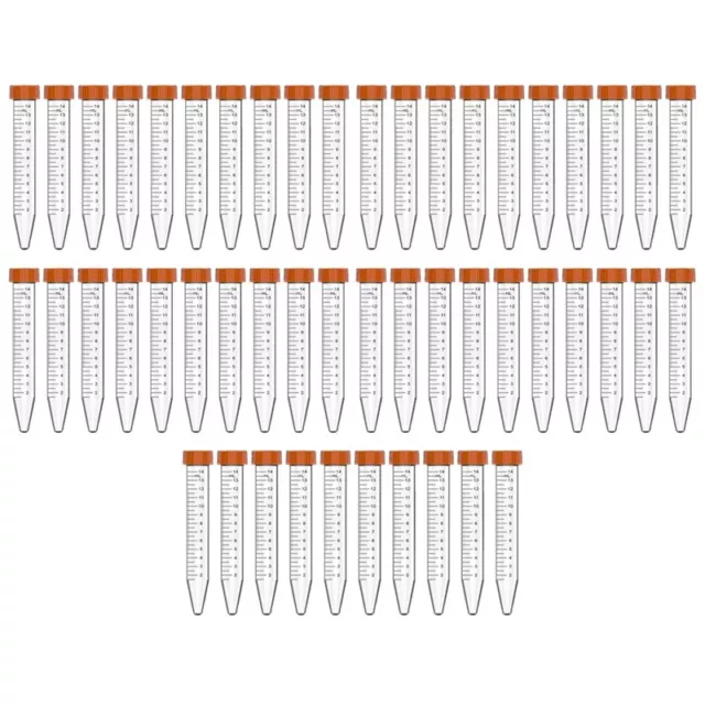 Tubes à Centrifuger Coniques de 15 Ml, 50 Tubes StéRiles avec Bouchons à Vi3692