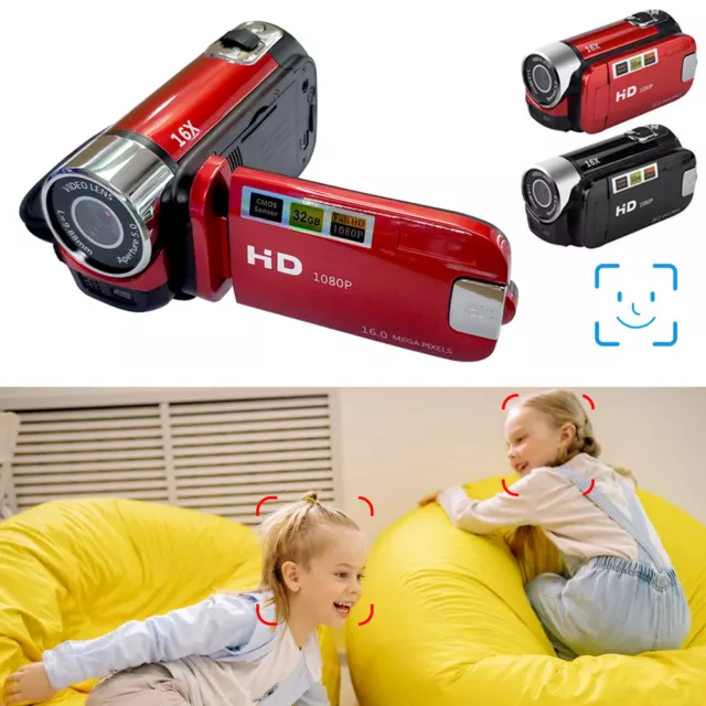 For YouTube 16X Digital Zoom Camcorder Video Camera 16MP 2.7K Full HD Vlogging