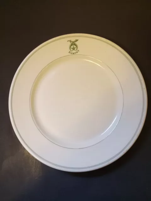 Vintage Ararat Shriner Syracuse China Restaurant Dinner Plate - 9 3/4 in.