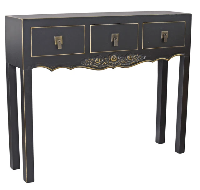 Console De Mariage Chinoise Palazzo INT - Table Coiffeuse Rouge - 6 Tiroirs