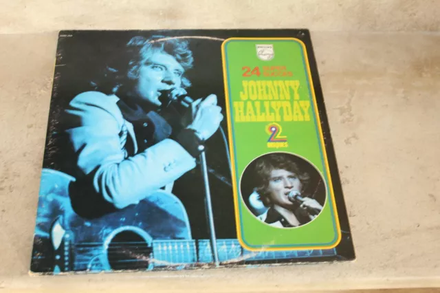 double LP vinyle 33t / JOHNNY HALLYDAY  24 super succès (1976)