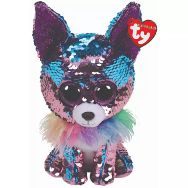 Ty Beanie Boo Flippable Yappy The Chihuahua Sequins  Limited 6 Inches