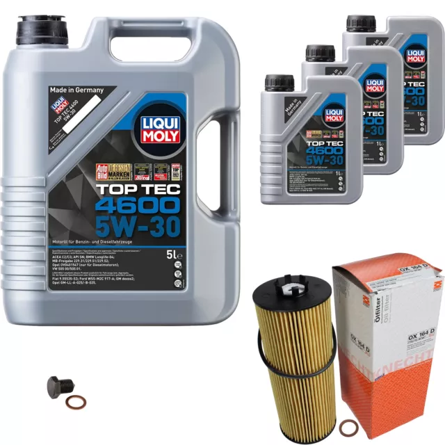 Mahle Filtro de Aceite Liqui Moly Top Tec 4600 5W-30 8L para Audi A4 2.5Tdi