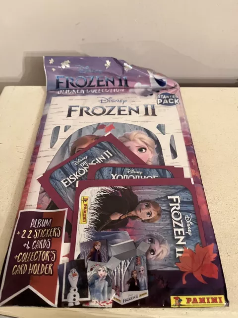 panini disney frozen 2 sticker collection starter album 22 stickers and 4 cards