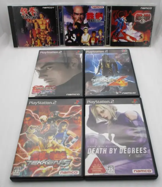 PS1 Tekken 1,2,3 PS2 Tekken 4,5,Tag Tournament & Death By Degrees 7Games Japan