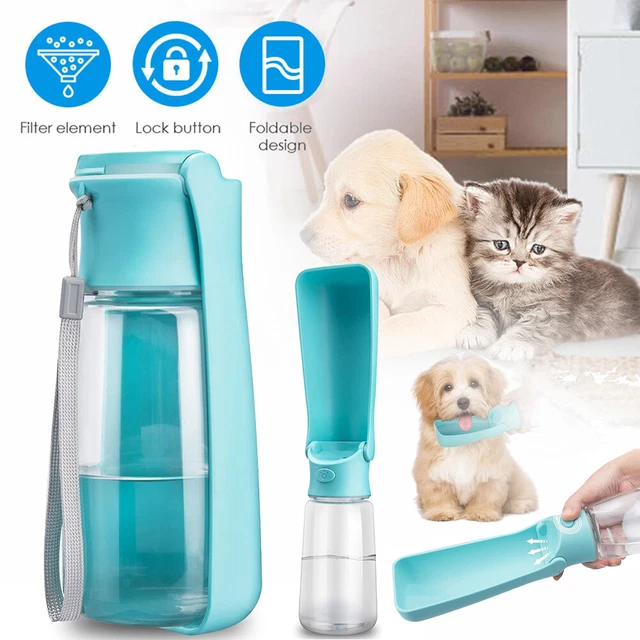 Foldable Dog Water Bottle Travel Pet Drinking Cup Bottle Water Dispenser 550ml