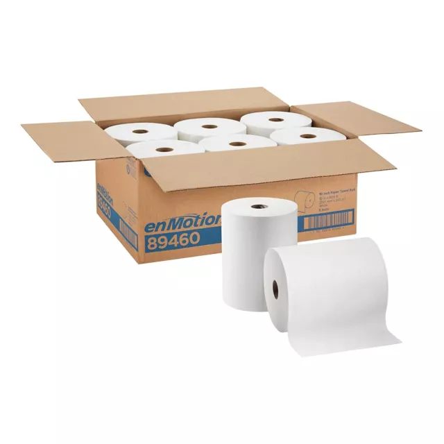 Georgia Pacific enMotion 89460 Paper Towel Roll 10" x 800' White 6 Ct