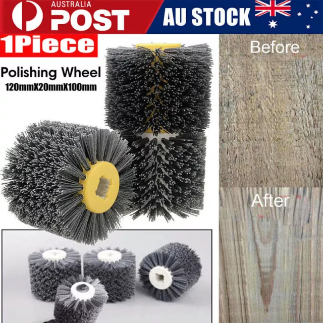 Abrasive Wire Electric Drawing Burnishing Polishing Wheel Machine Grit AU