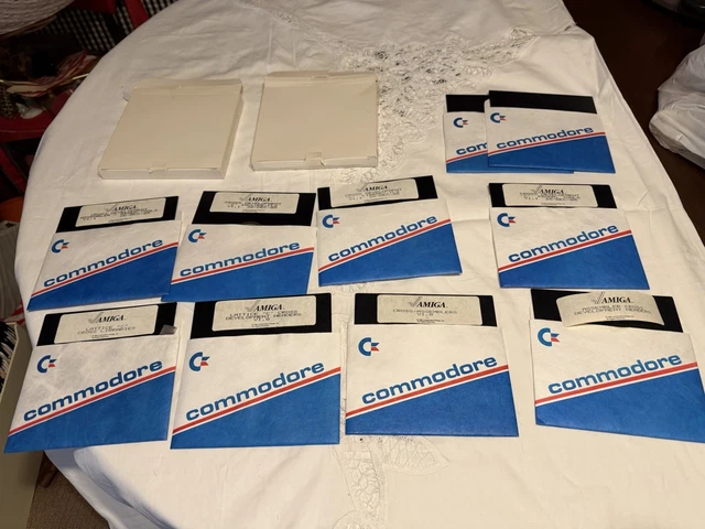 Lot De 5 Jeux AMIGA Sur Disquette - Strider 2, F19, Powermonger, Kick Off 2, Super Ski