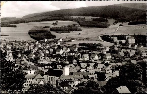 Ak Meschede im Sauerland, Panorama vom Ort - 3853313