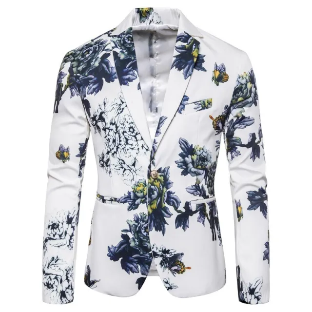 Men's Suit Casual Formal Work Blazer Jacket Business Button Slim Fit Coat Tops