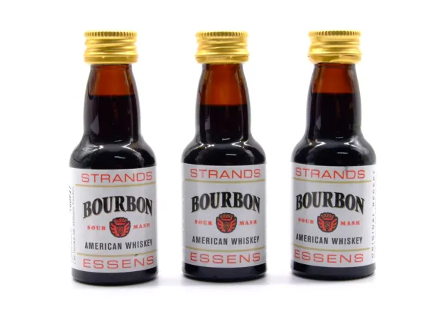 3 x Bourbon 25 ml - Esencia para alcohol, esencia de vodka, esencia aromatizante