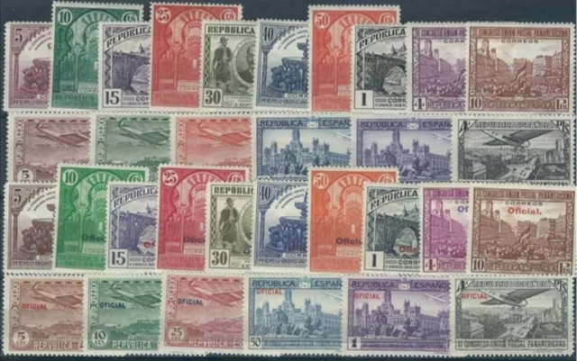 España Spain 1931 Congreso De La Unión Postal Panamericana Edifil 604-635 Mnh