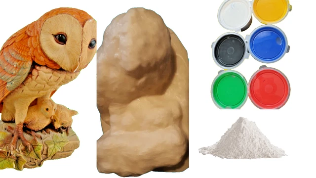 Kit de artesanía de molde de látex para adultos niños conjunto de pintura yeso de París hacer adorno de búho