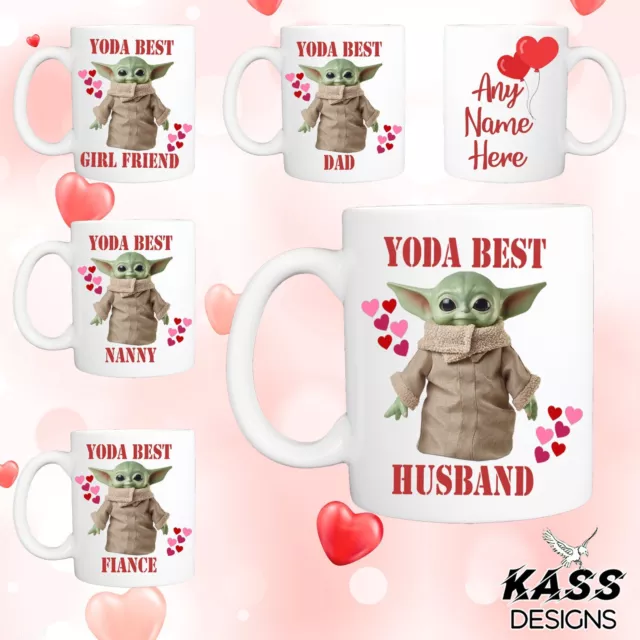 Personalised Mug Baby Yoda Mug Funny Cute Ideal Valentines Day Cup Gift Surprise