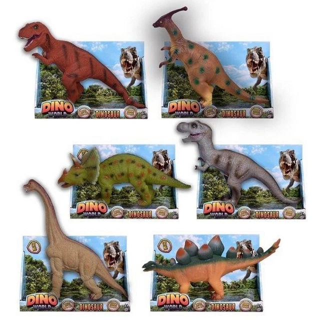 40CM LARGE SOFT Rubber Dinosaur Toys Wild Animals Roaring Roar Sound