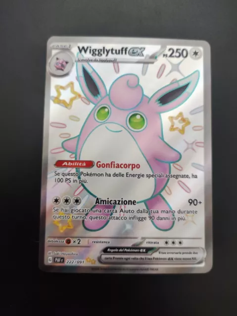 WIGGLYTUFF EX 222/091 Shiny Full Art - ITA NMINT - Pokemon Destino di Paldea