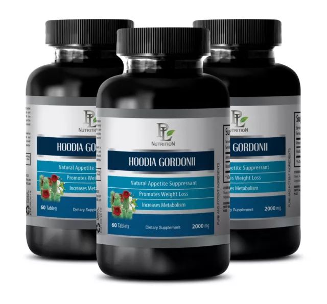 lose weight naturally - HOODIA GORDONII 2000mg 3 Bottles - diet supplement