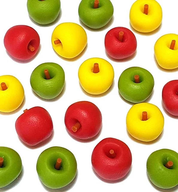 100 Dollhouse Miniature Mixed Apples * Doll Mini Tiny Food Fruit Apple WHOLESALE