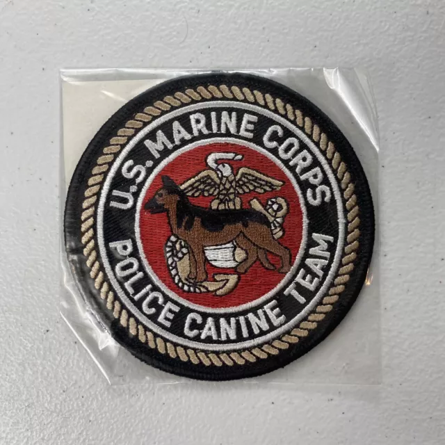 U.S. Marine Corps Police Canine Team Patch 3 1/3” - NEW