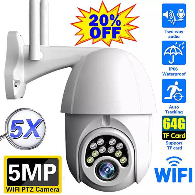 2024 360° HD FUNK WLAN WIFI IP NETZWERK CAMERA Outdoor AUßEN ÜBERWACHUNGSKAMERA