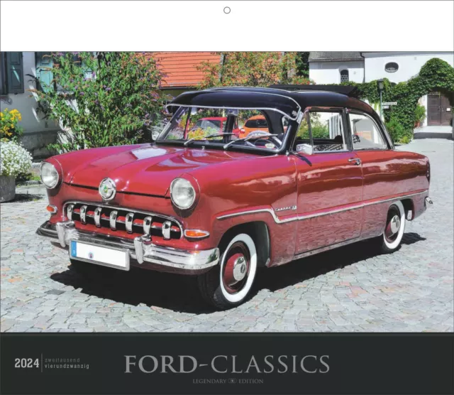 Ford-Classics Kalender 2024 - Vintage Autos Kultfahrzeuge Sammler Retro KFZ