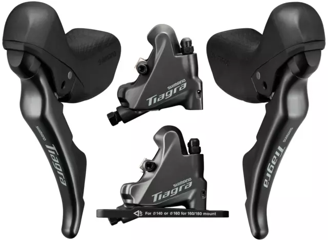 Shimano Tiagra ST-4720 10S Hydraulic Shifter Set BR-4770 Flat Mount Disc Brake