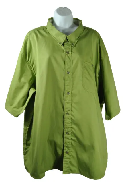 RED HEAD Men's Green Short Sleeve Button Up Shirt with Pocket Size 4XL India