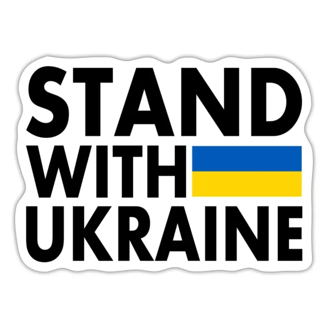 Stand With Ukraine Flagge Peace Frieden Spruch Aufkleber Sticker