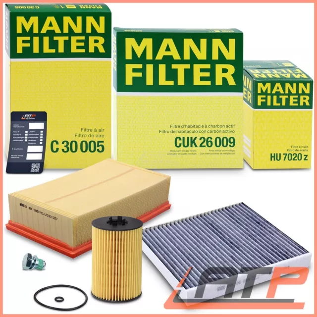 MANN SERVICE KIT A Oil+Air+Pollen Filter For Vw Golf Mk 7 5G Ba 1.6 2.0 12-  £54.79 - PicClick UK