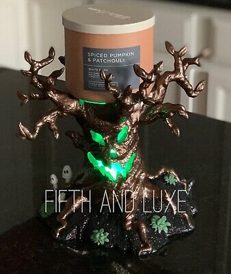 BATH & BODY Works Halloween Light-up Monster Tree 3 Wick Candle Holder