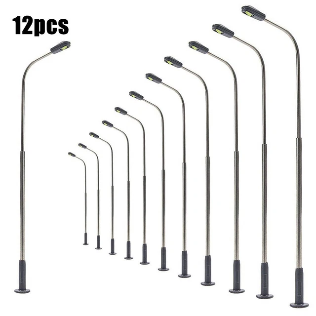 20 Mini Lampadaires LED Blanc Chaud Échelle 1:100 - Décoration Train Et Paysage Jardin