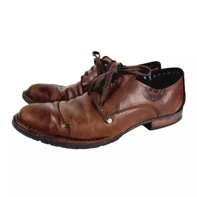 Josef Seibel sascha 04 Brown Leather Lace Up Oxford Dress Shoes US 9 - EU 42 2