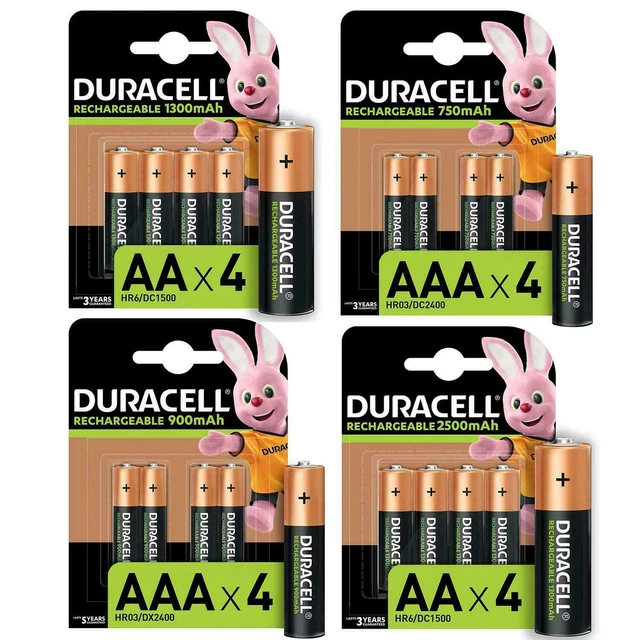 DURACELL AA AAA Rechargeable Batteries Ultra Plus NiMH Duralock Pre